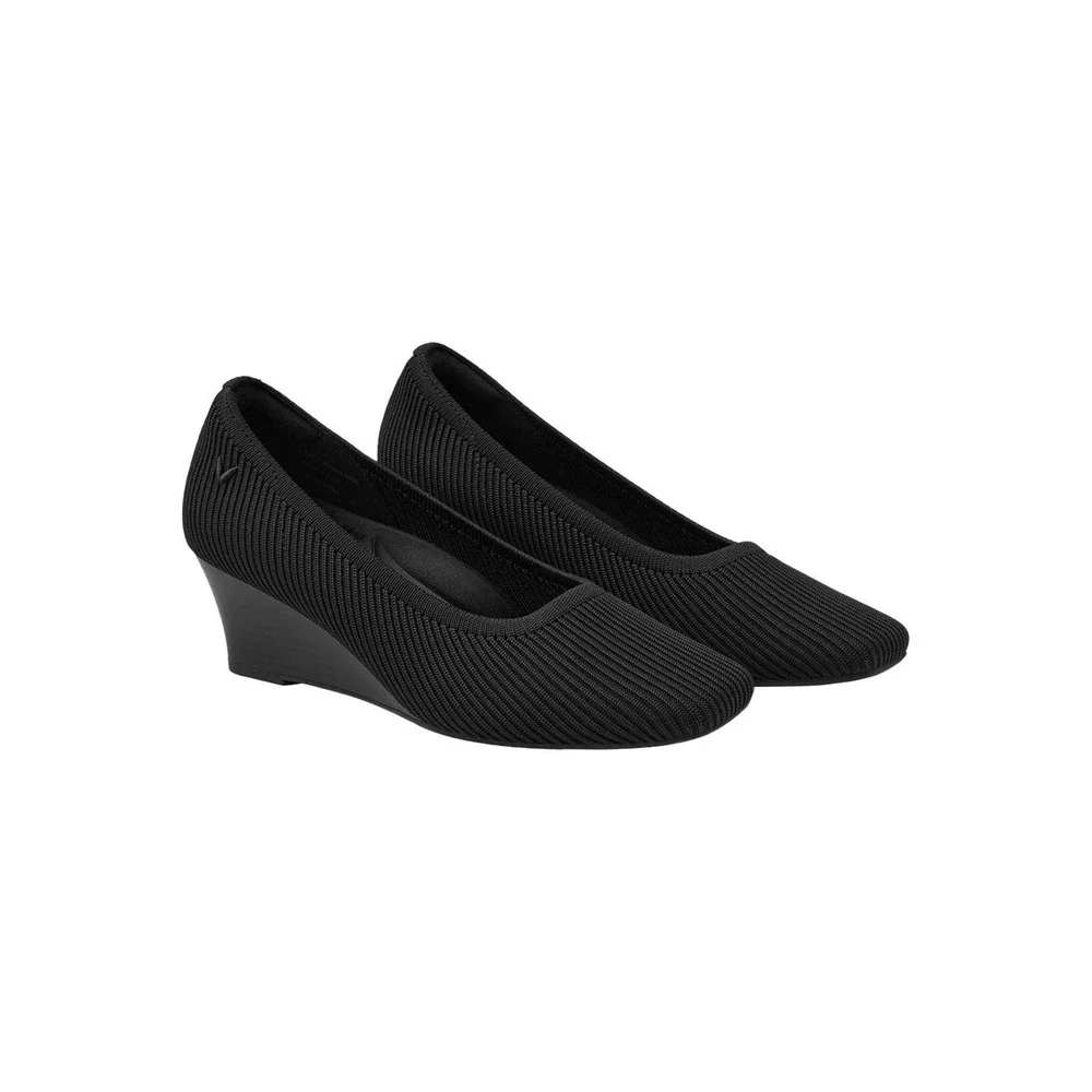 Vivaia Shoes Margot Wedge Pro Square-Toe Heels Womens EU 39.5 Black Shoes Ribbed